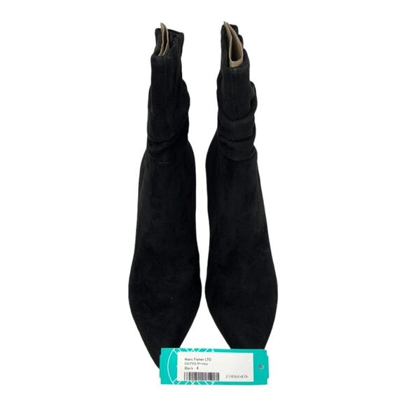 Marc Fisher Rayya Pointed Toe Slouch Bootie Black Suede Size 8 NWT $209 MSRP - Picture 3 of 7